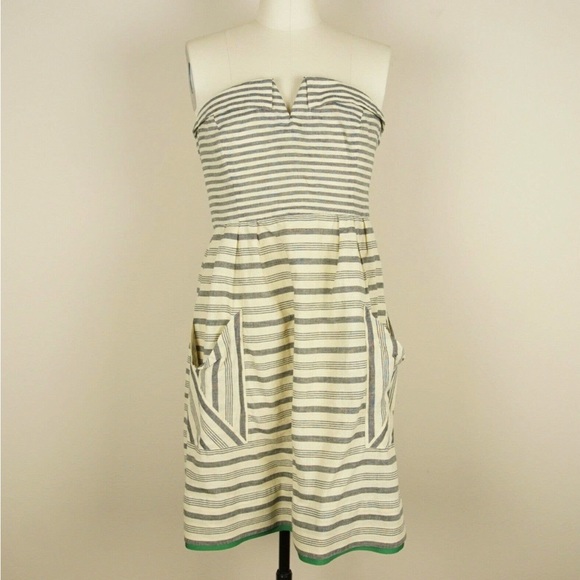 Anthropologie Maeve Changing Stripes Dress size 8P - Picture 6 of 9